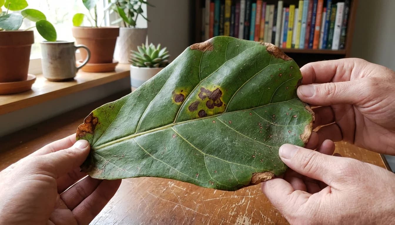 Brown Spots on Fiddle Leaf Fig: 7 Causes + Solutions